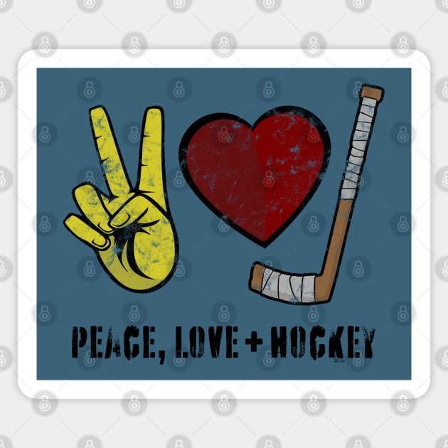 Peace, Love + Hockey Sticker by Hanzo